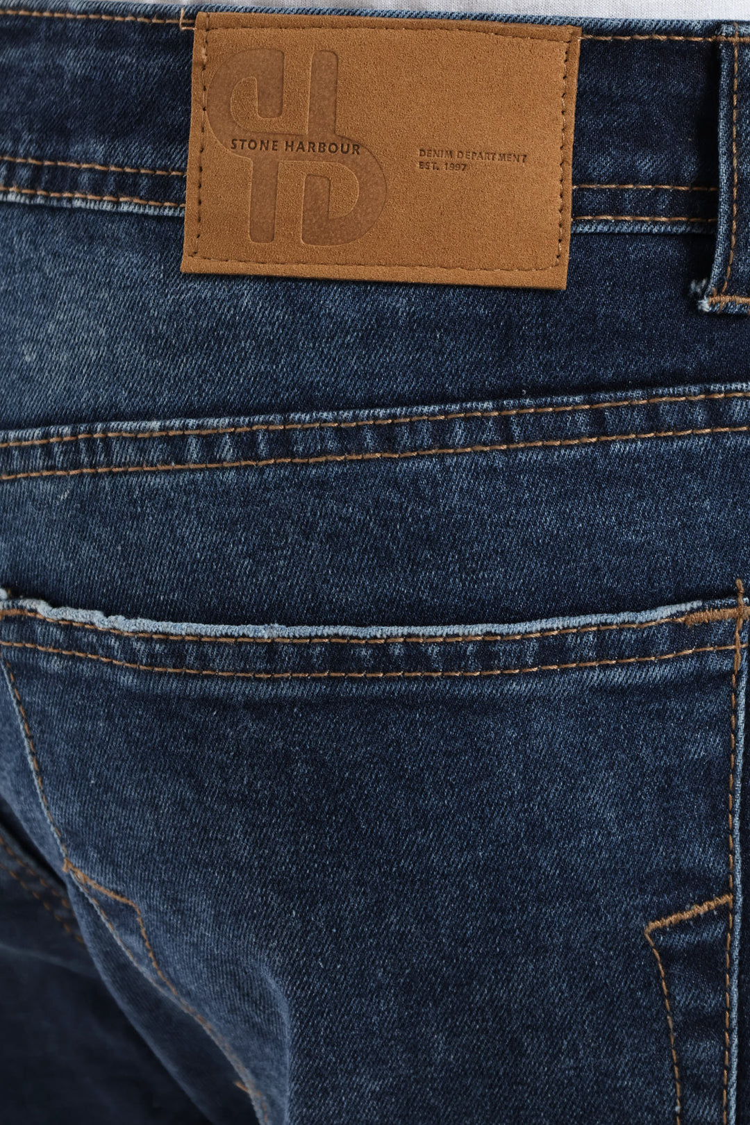 Blasted Slim Denim - Mid Wash