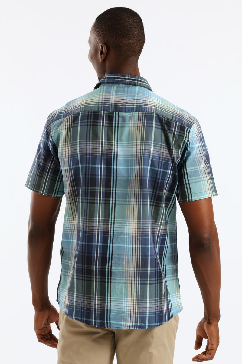 Jewel Check Regular Shirt - Green/Blue