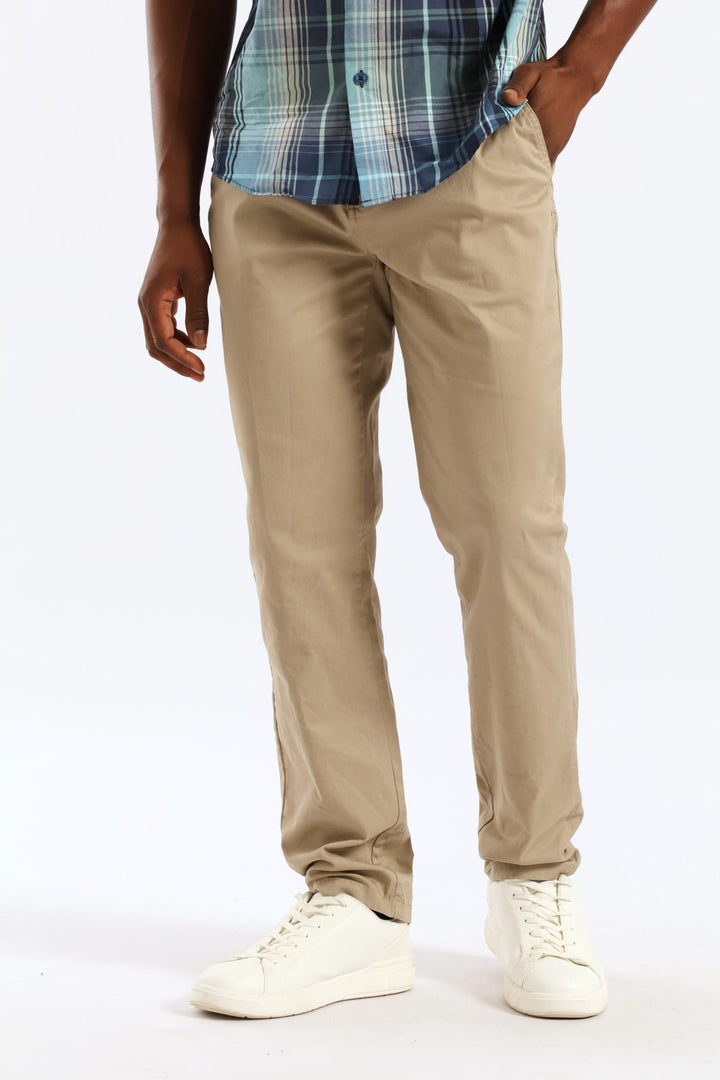 Basic Straight Stretch Chino - Stone