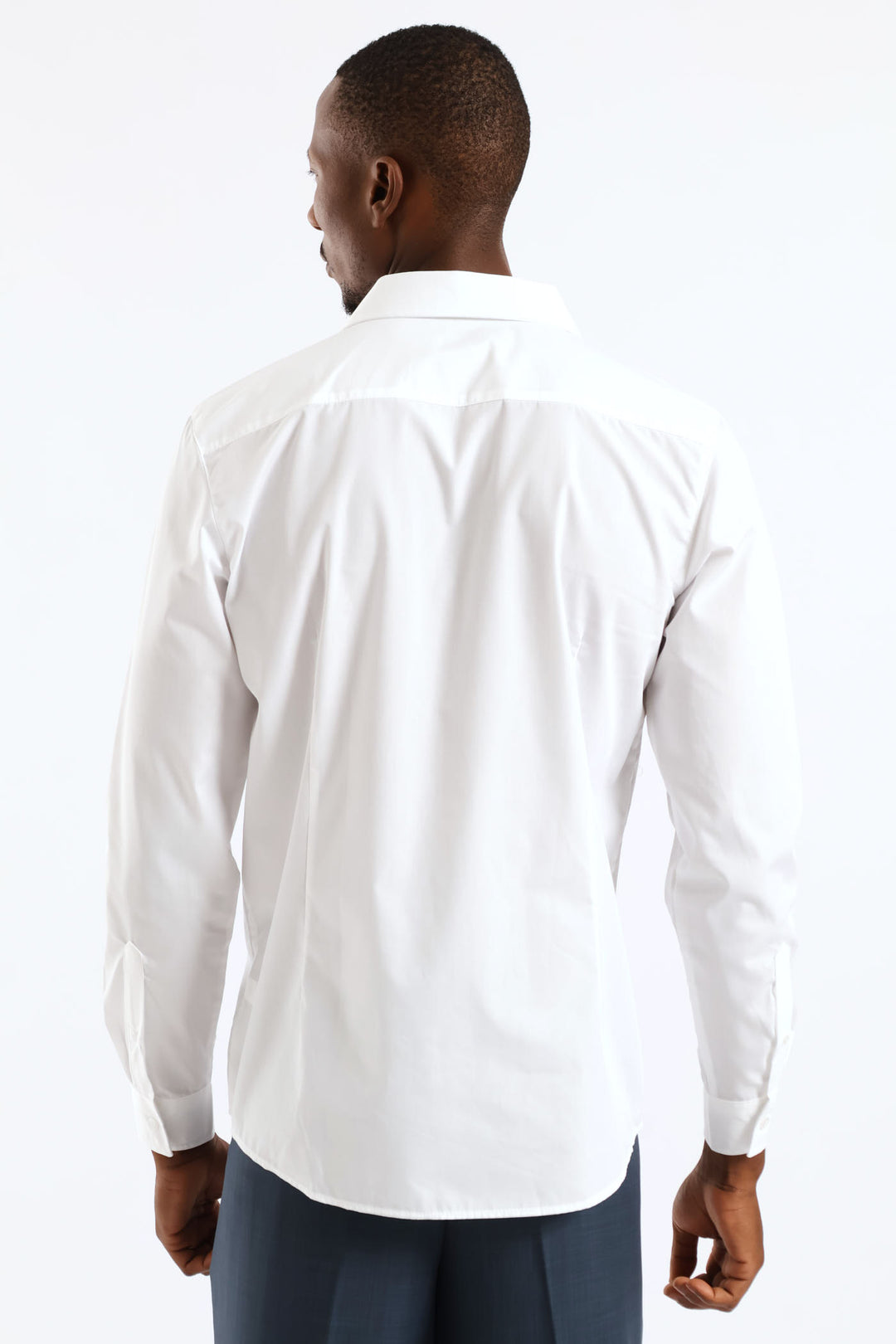 Slim Easy Care Long Sleeve Shirts - White