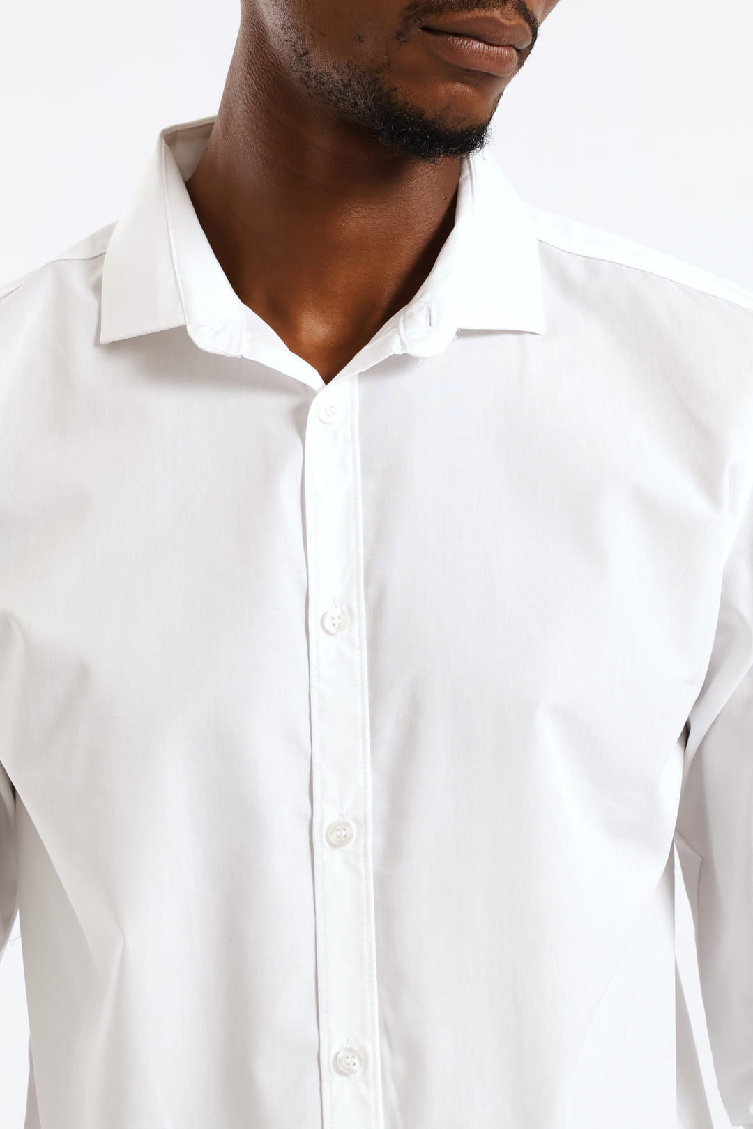 Slim Easy Care Long Sleeve Shirts - White