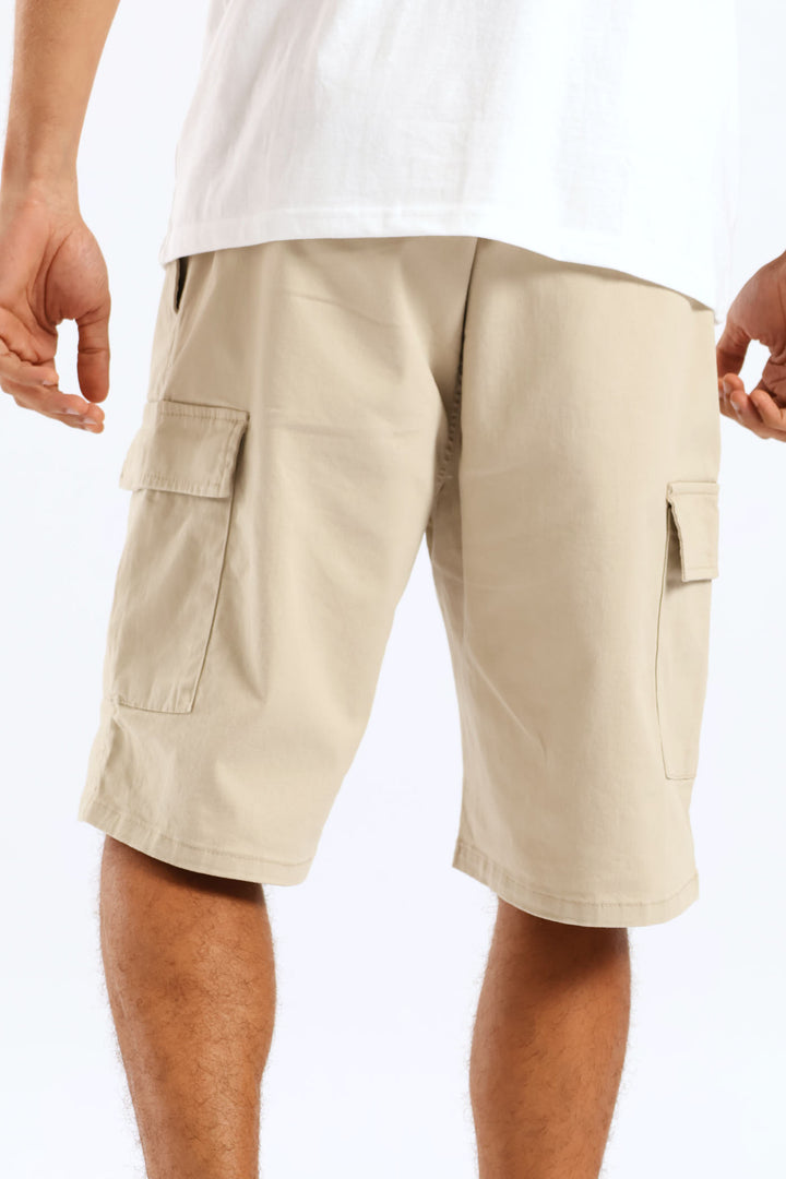 Basic Cargo Shorts - Light Stone