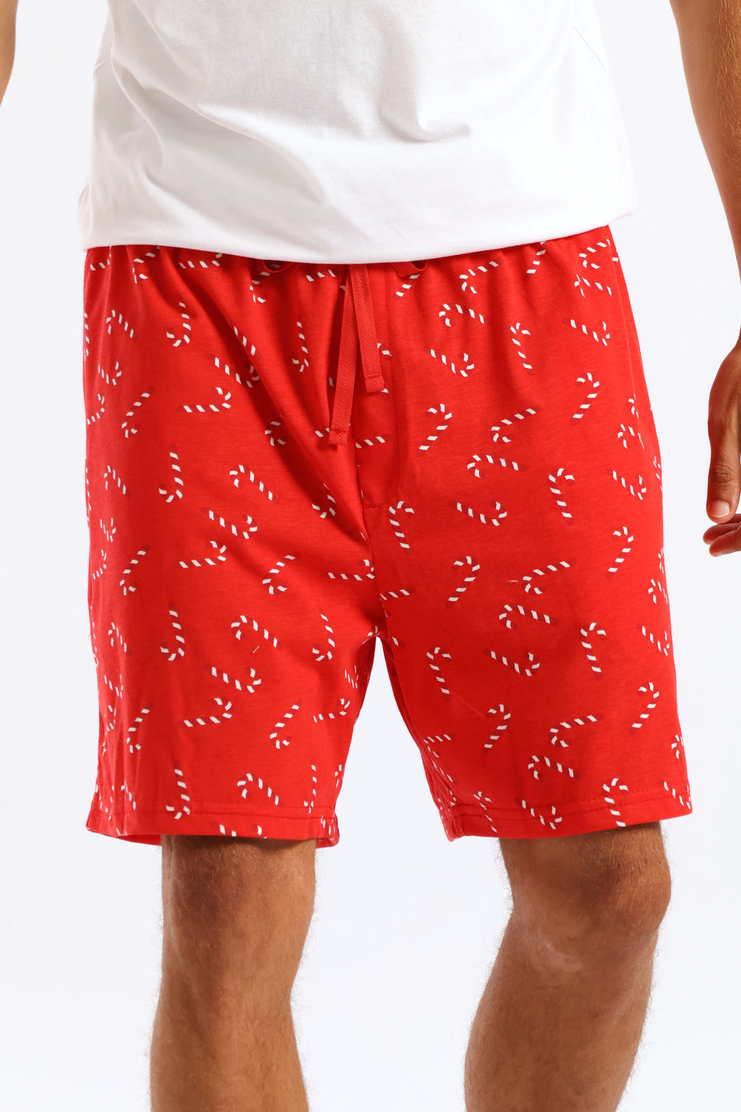 Christmas Knit Shorts - Red/White