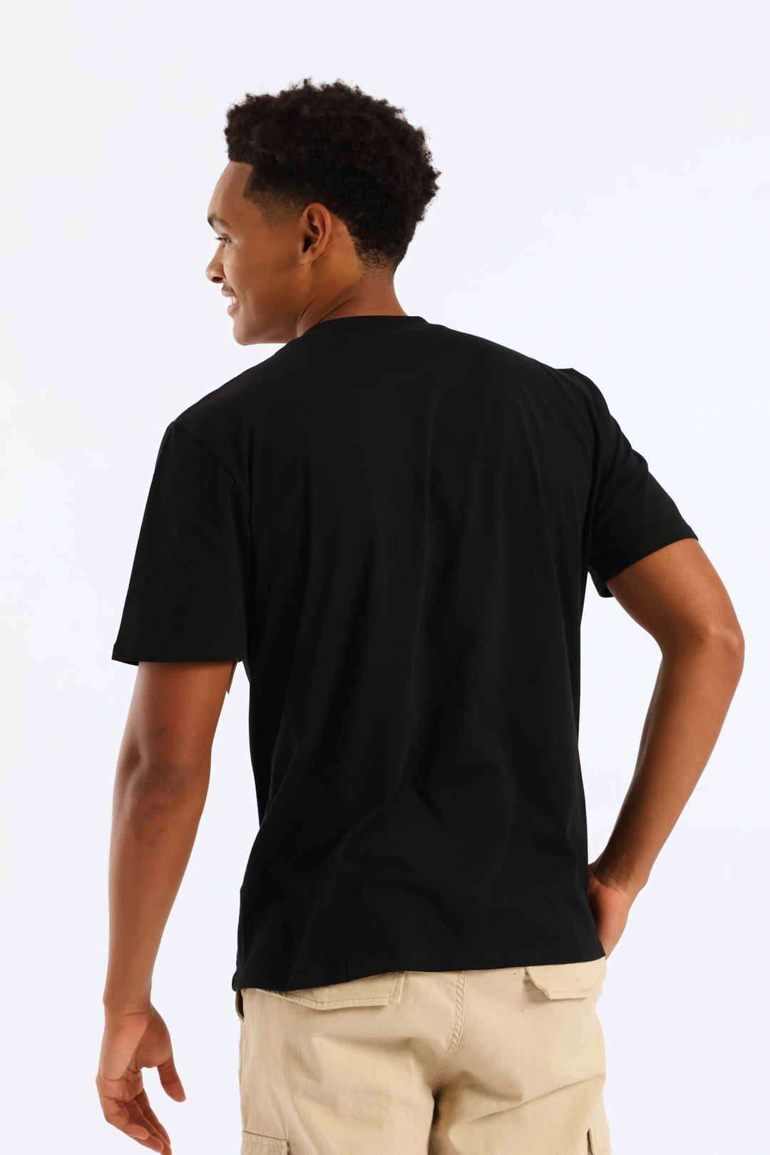 Billiards Front Print Tee - Black