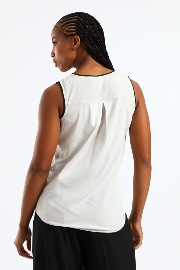 Anna V-Neck Blouse - Sage