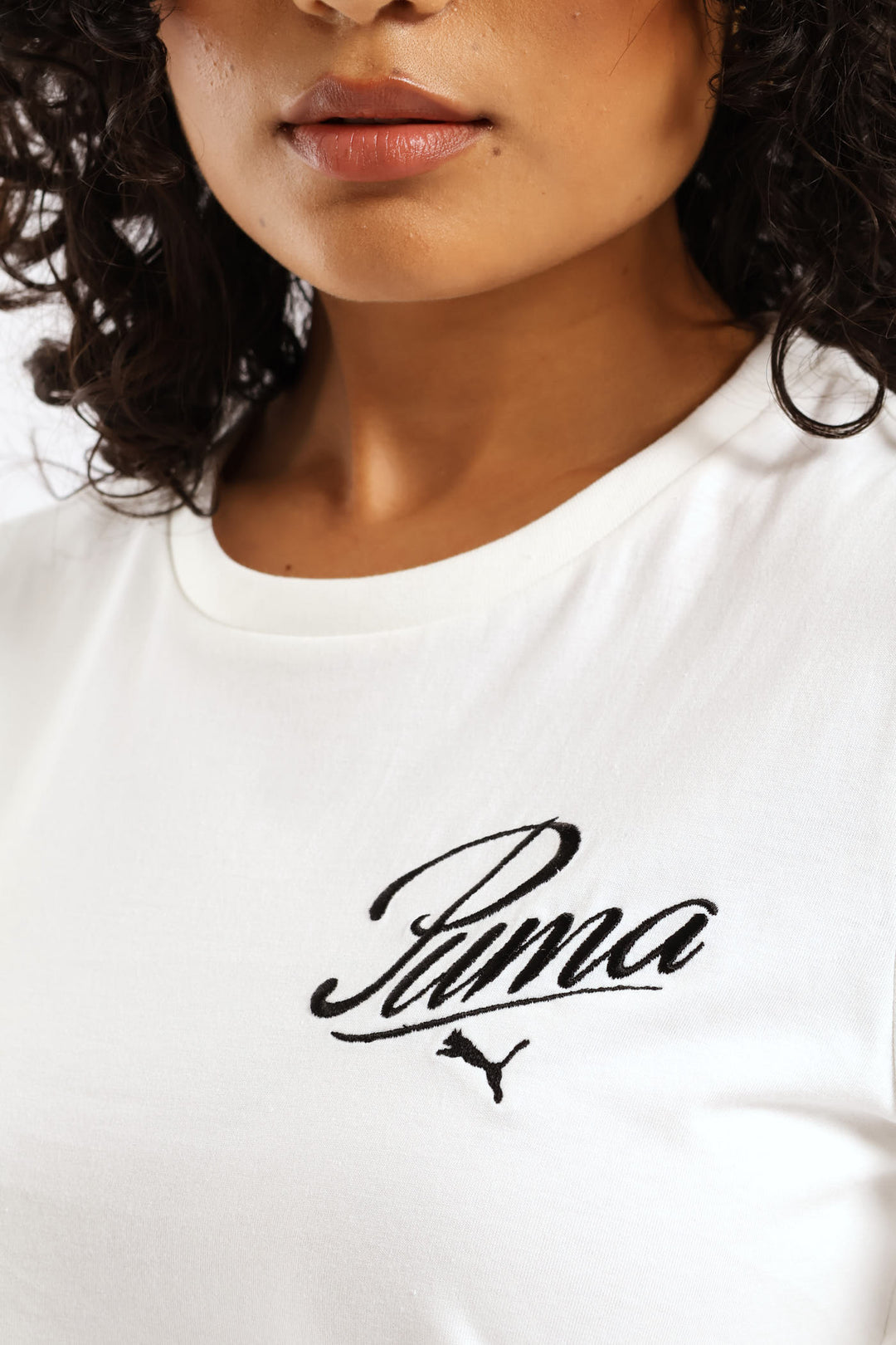 Graphics Floral Cat Logo Tee - White