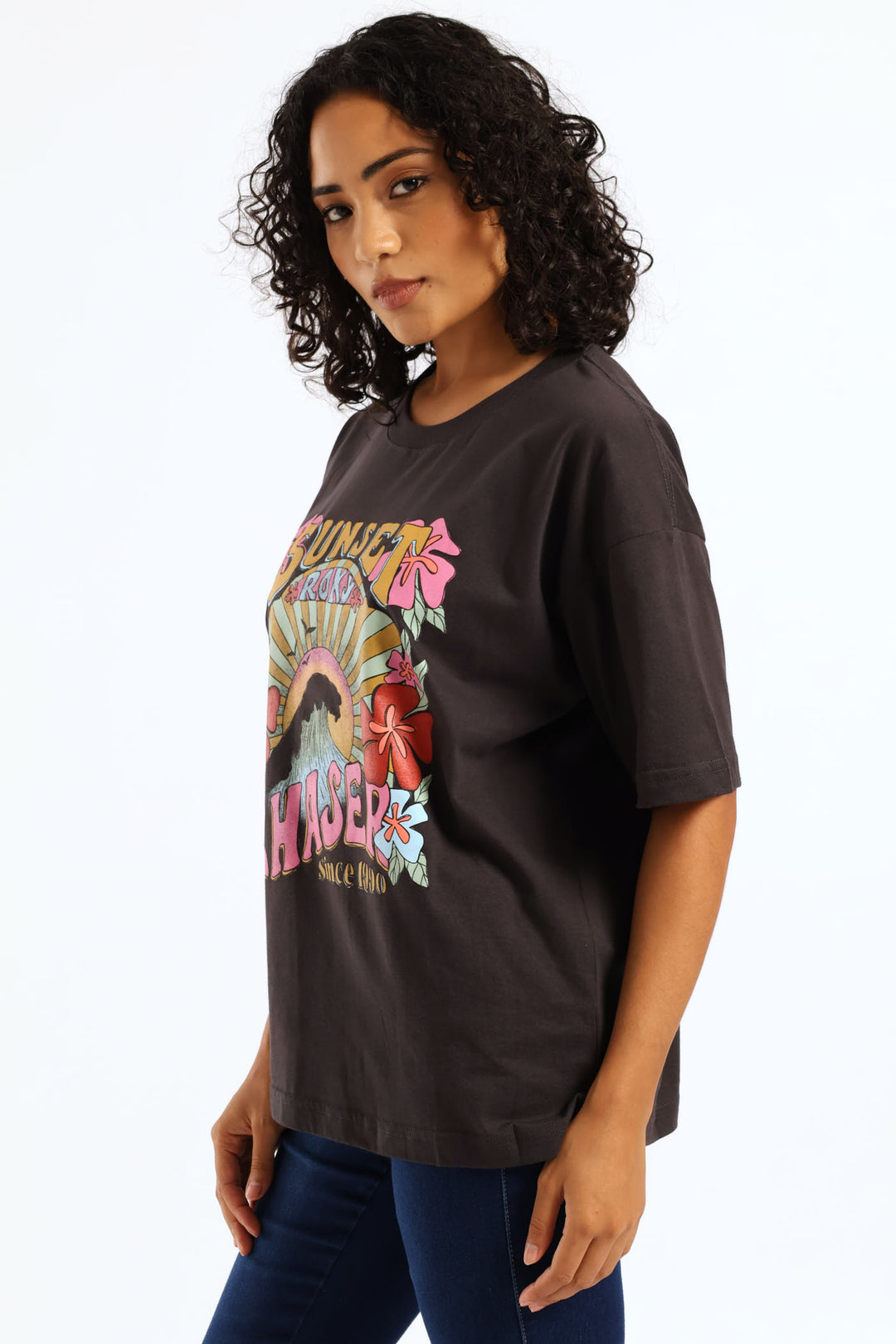 Sunny Oversize Stonewash Tee - Black