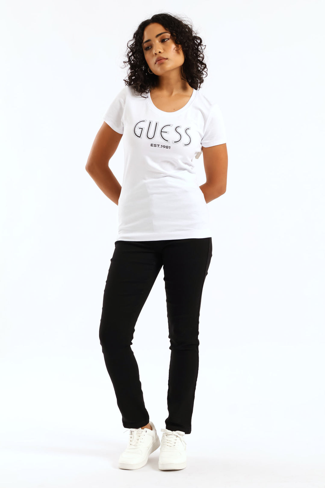 Cn Short Sleeve Logo Tee - White