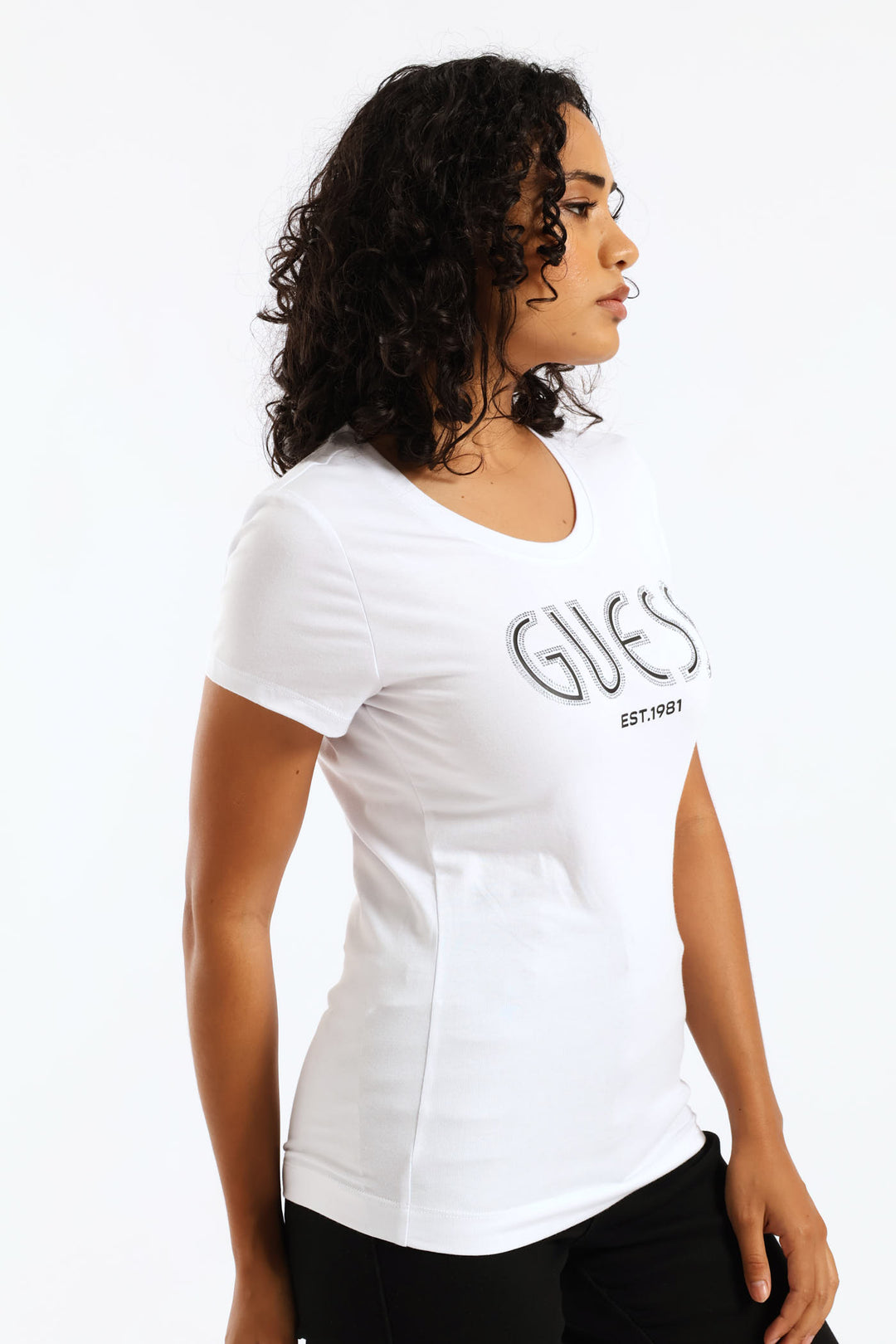 Cn Short Sleeve Logo Tee - White