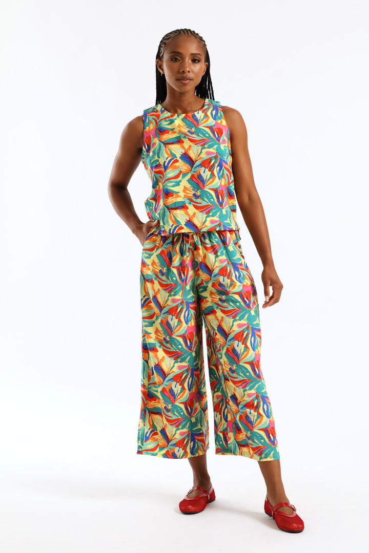 Pull On Carnival Culotte Pant - Multi