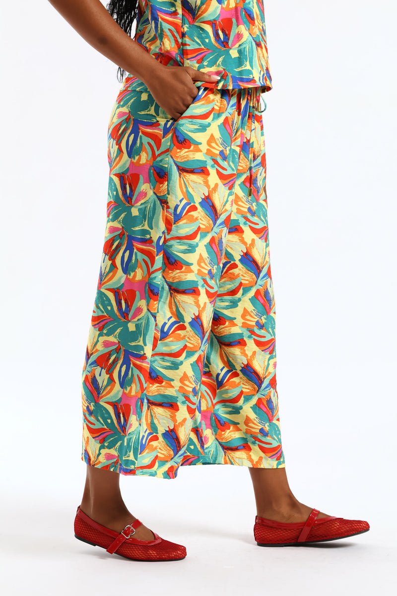 Pull On Carnival Culotte Pant - Multi