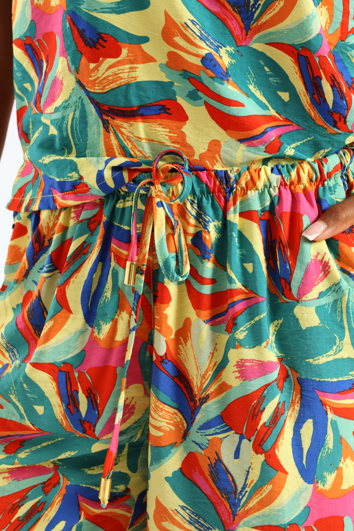 Pull On Carnival Culotte Pant - Multi