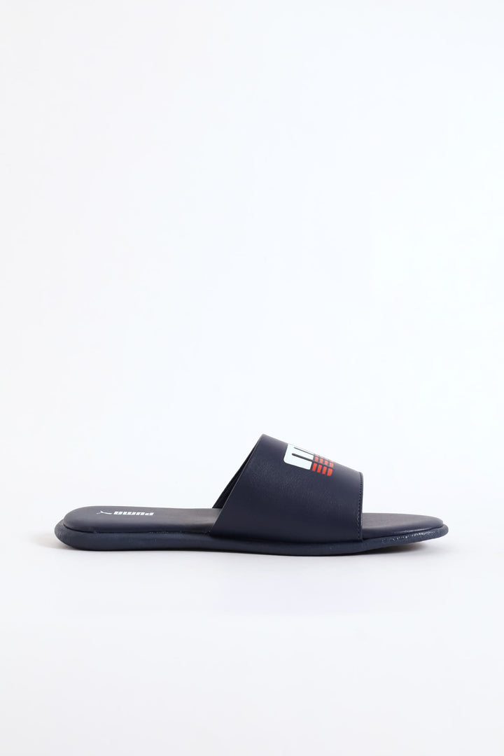 Boys Sporty Jr Slide Sandal - Navy