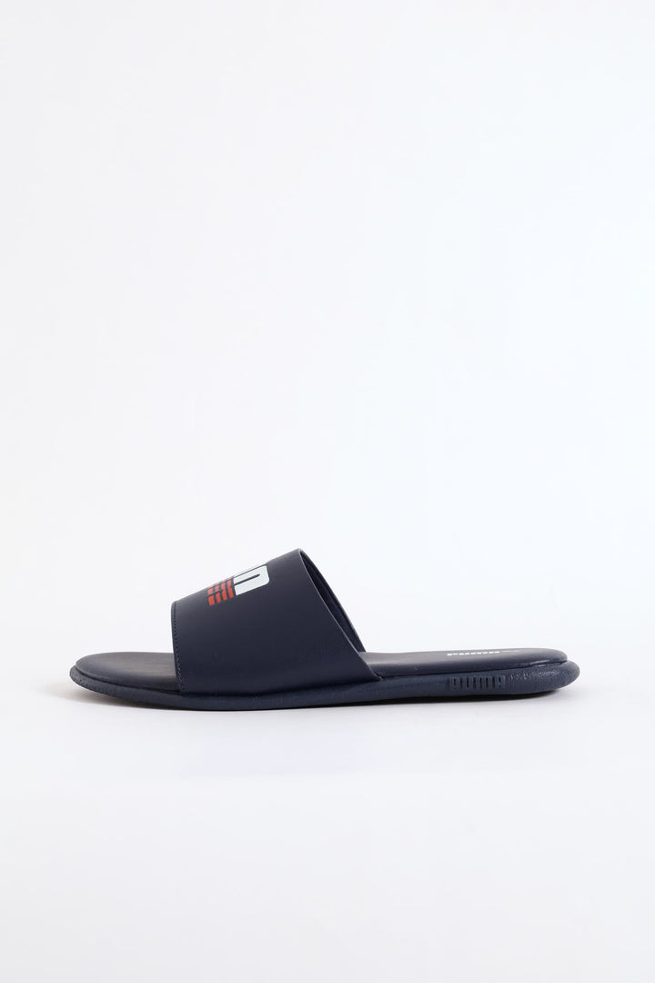 Boys Sporty Jr Slide Sandal - Navy