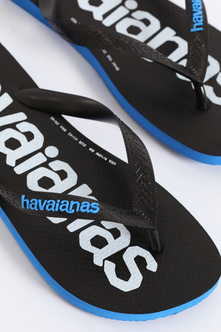 Top Logo Mania 2 Flip Flop - Black/White