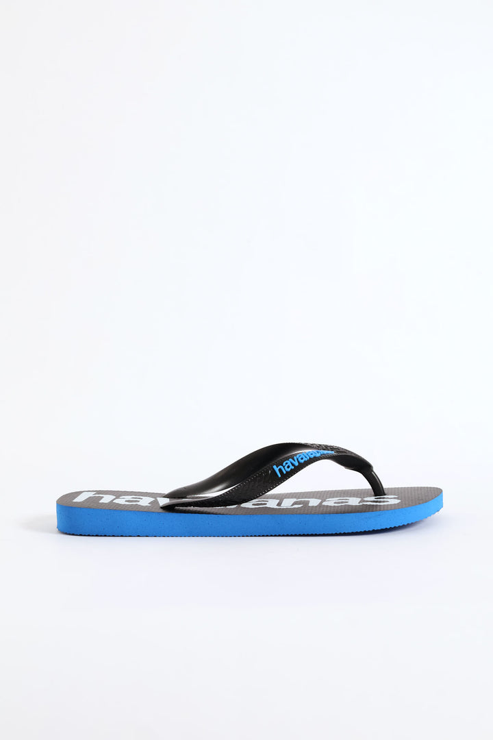 Top Logo Mania 2 Flip Flop - Black/White