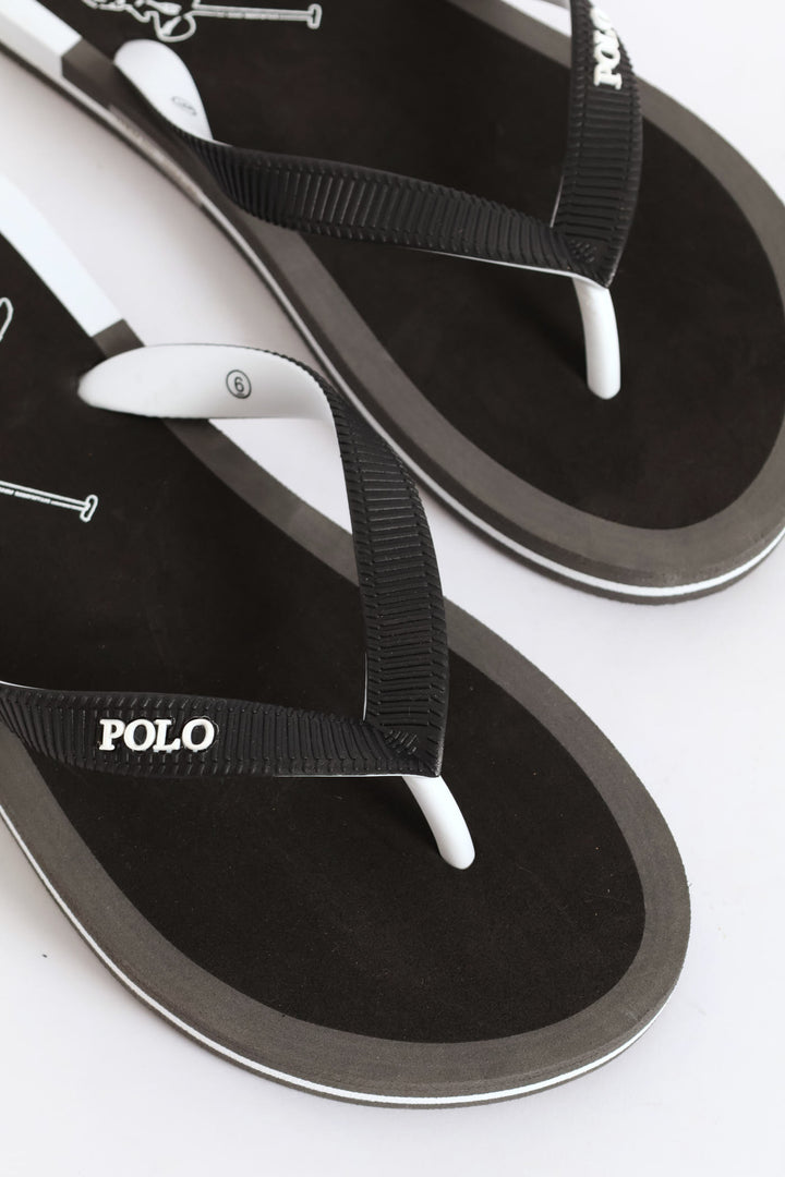 Big Pony Flip Flop - Black/White