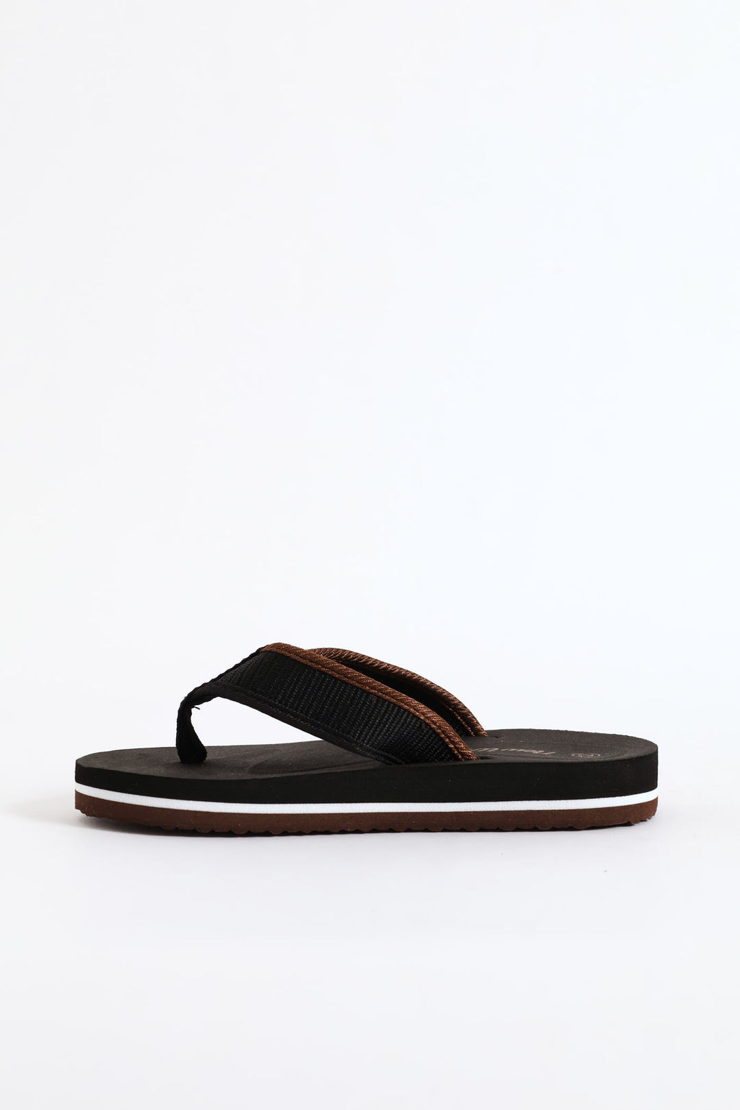 Boys Thong Sandal - Black/Tan