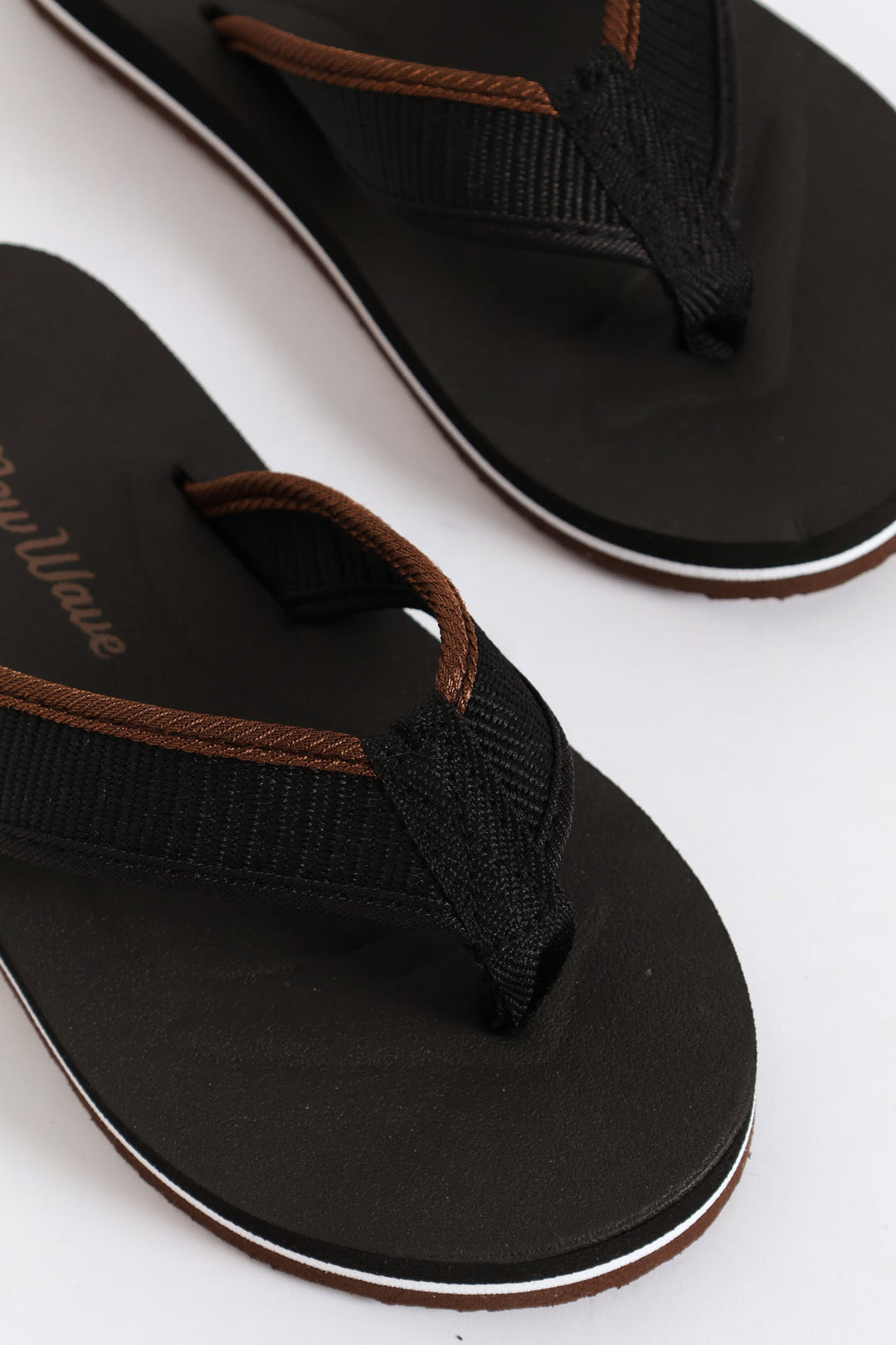 Boys Thong Sandal - Black/Tan