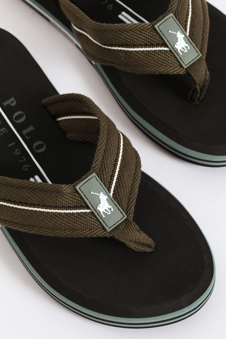 Heritage Wide Vamp Sandal - Black