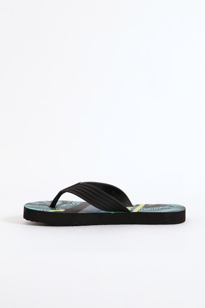 Boys Tropical Thong Sandal - Teal
