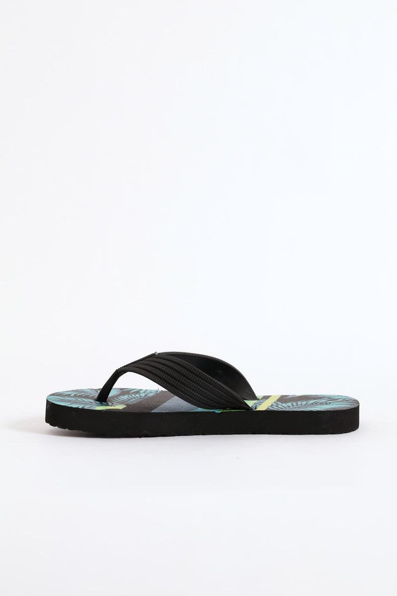 Boys Tropical Thong Sandal - Teal