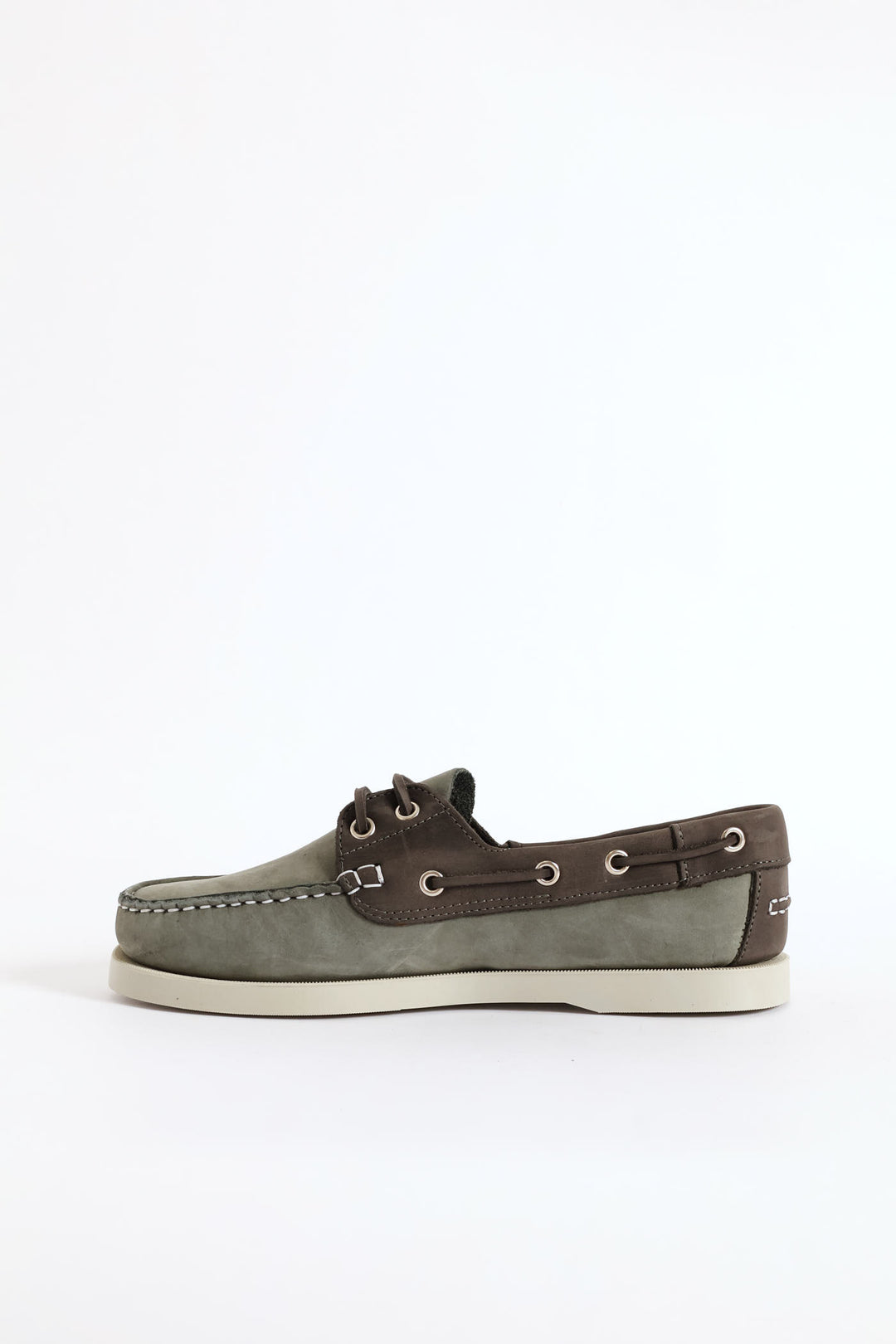 Fashion Lace Up Nubuck Docksider - Grey