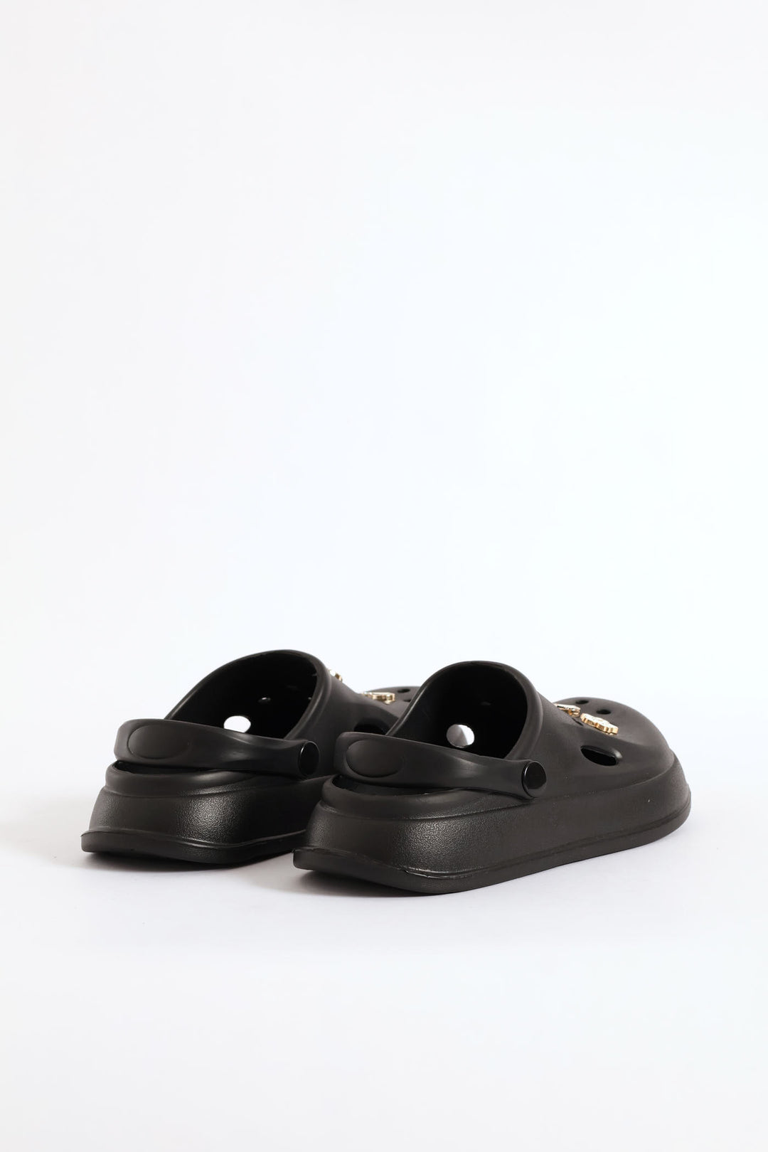 Girls Embroidered Clog - Black