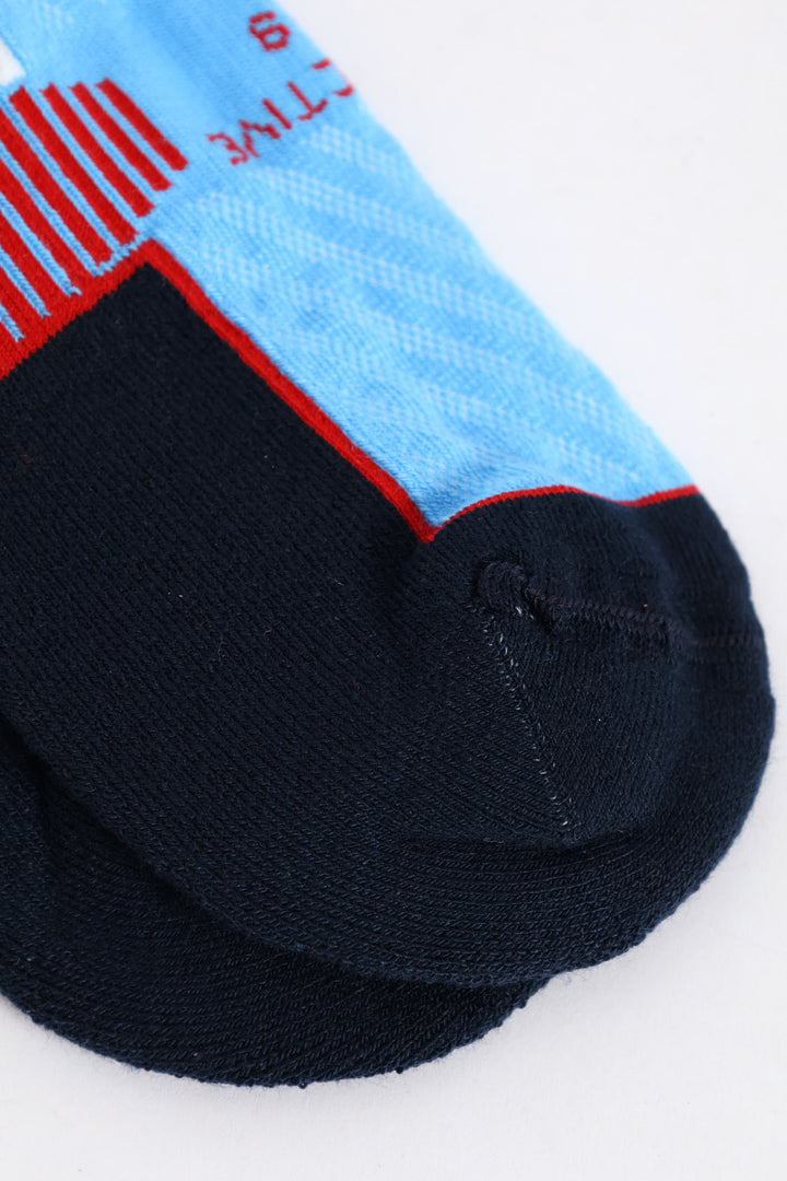 Reflective Runner Socks - Blue