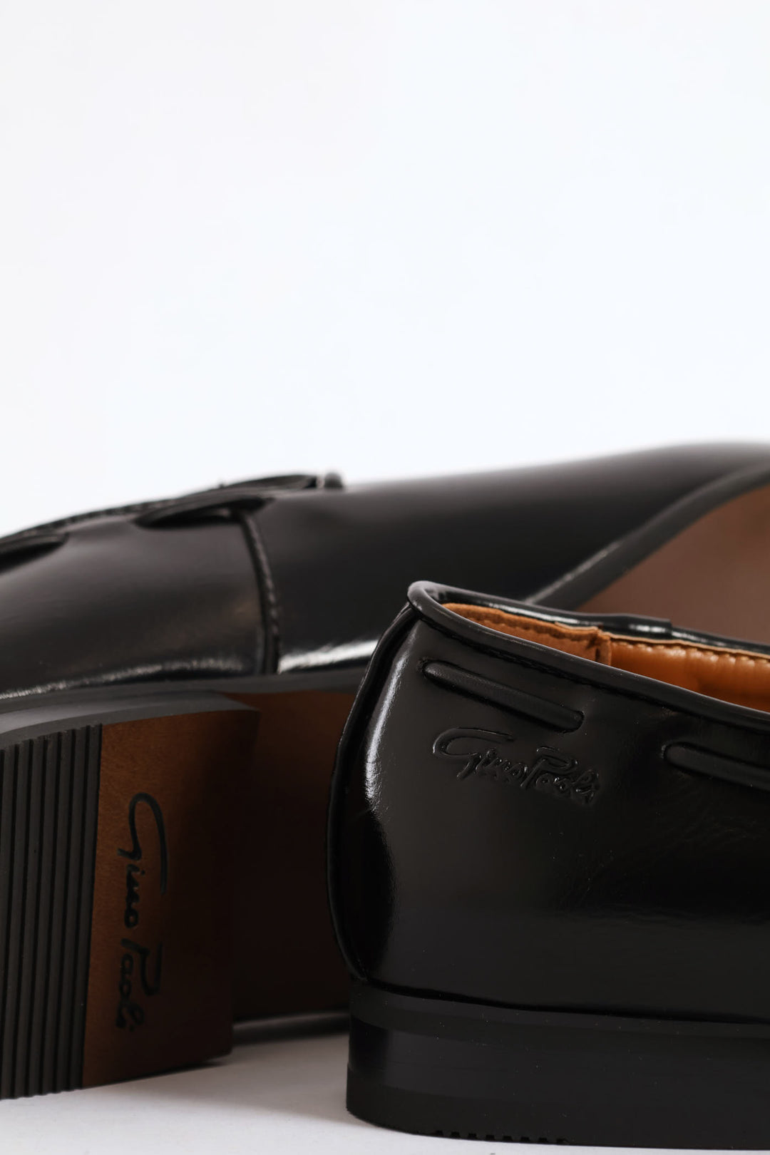 Lazer Punched Detail Tassel Loafer - Black