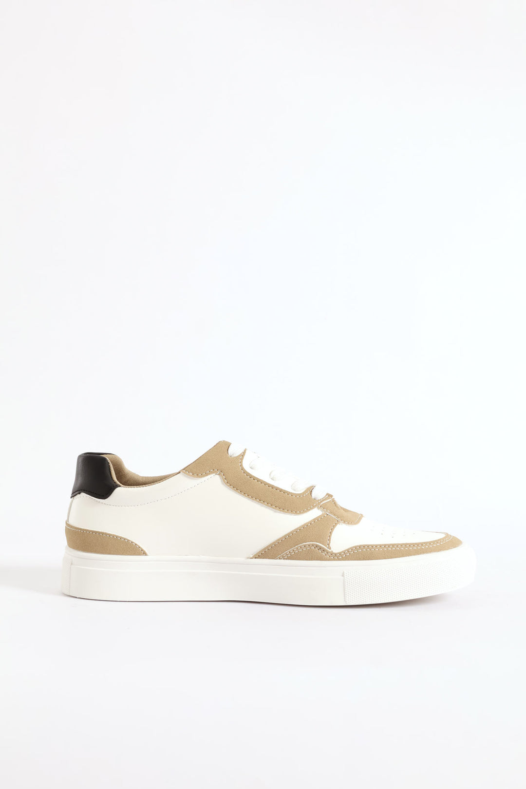 Finn Panelled Lace Up Sneaker - White