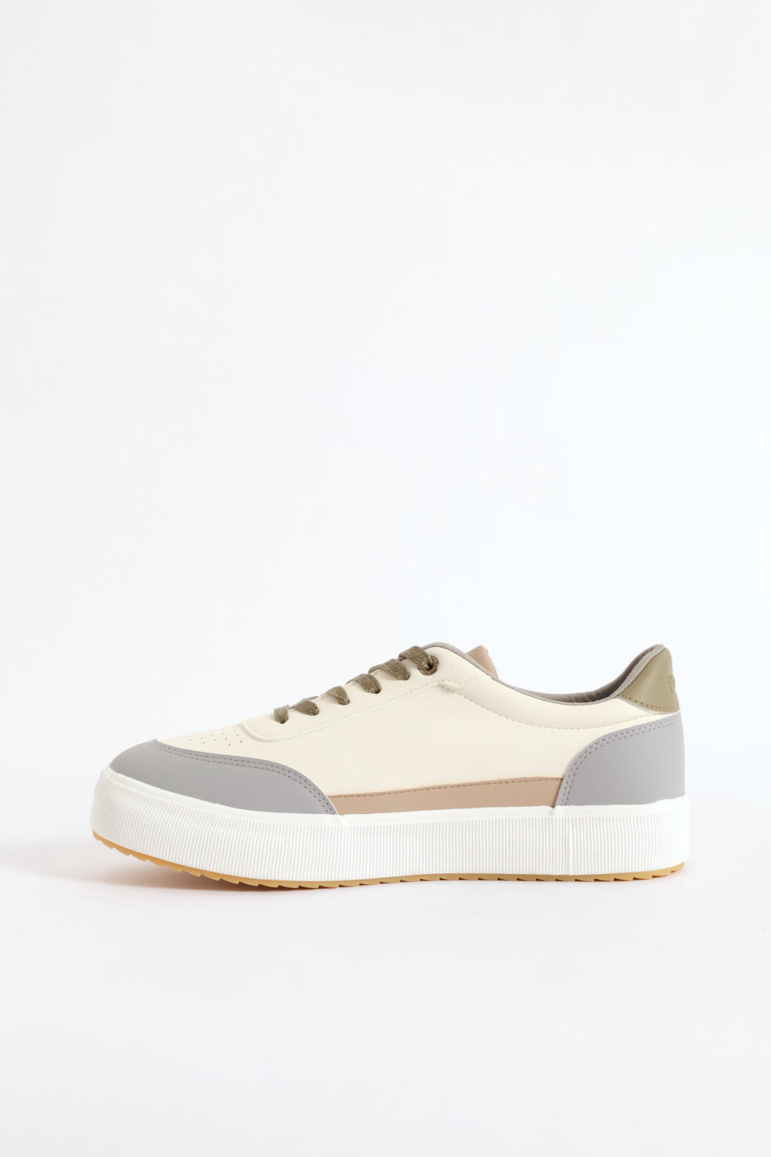 Colour Block Sneaker - White/Sandstone