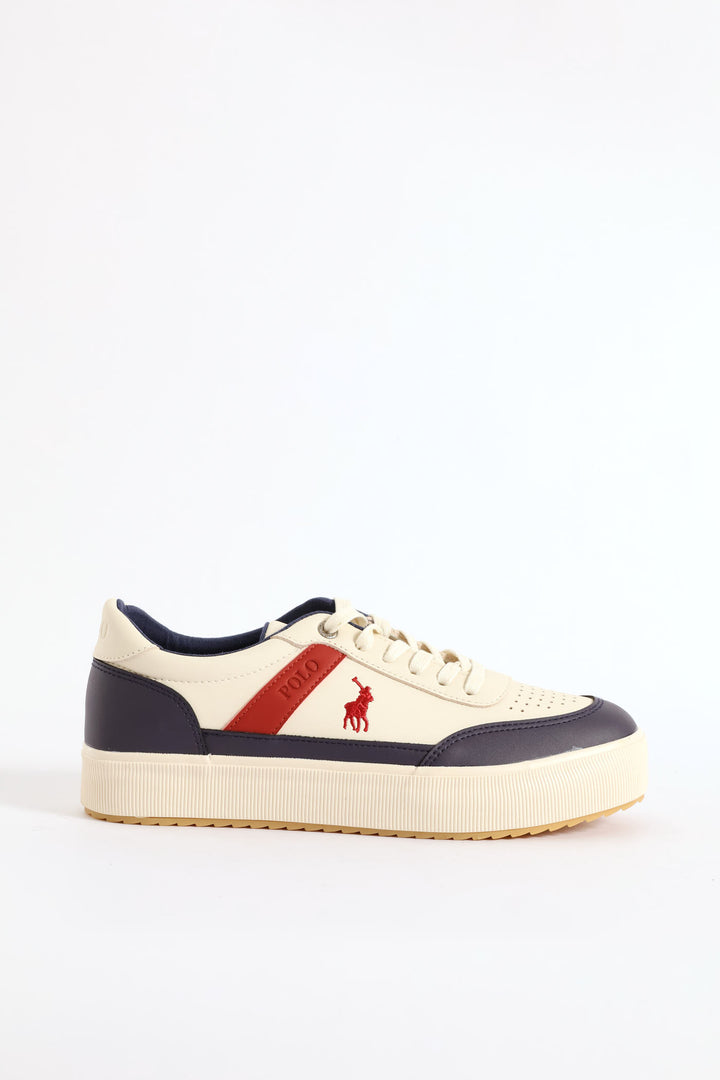 Colour Block Sneaker - White/Navy