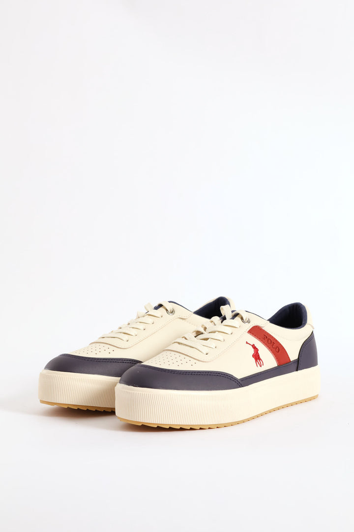 Colour Block Sneaker - White/Navy
