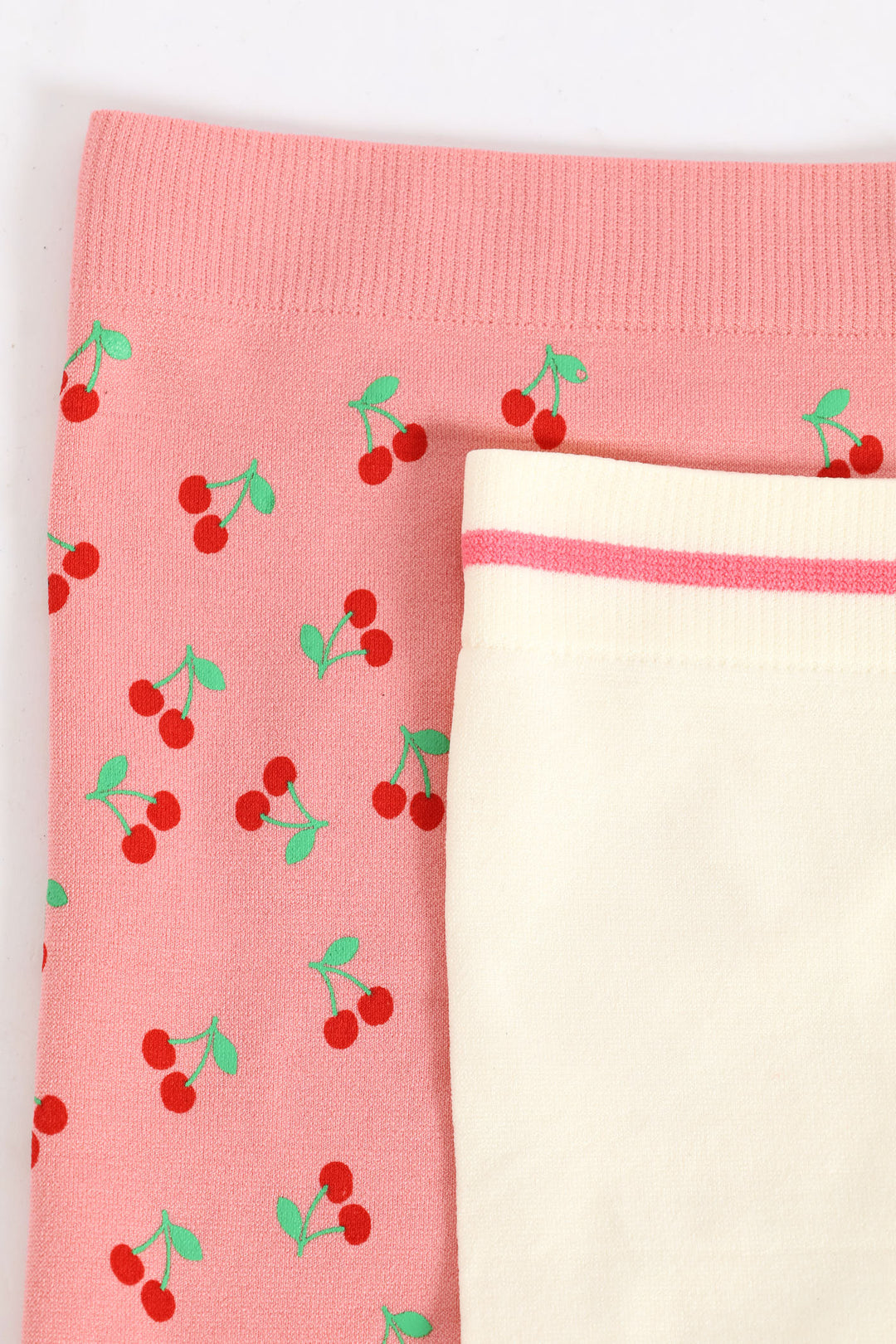 Girls 2 Pack Cherries Seamless Boyleg Panty - Pink