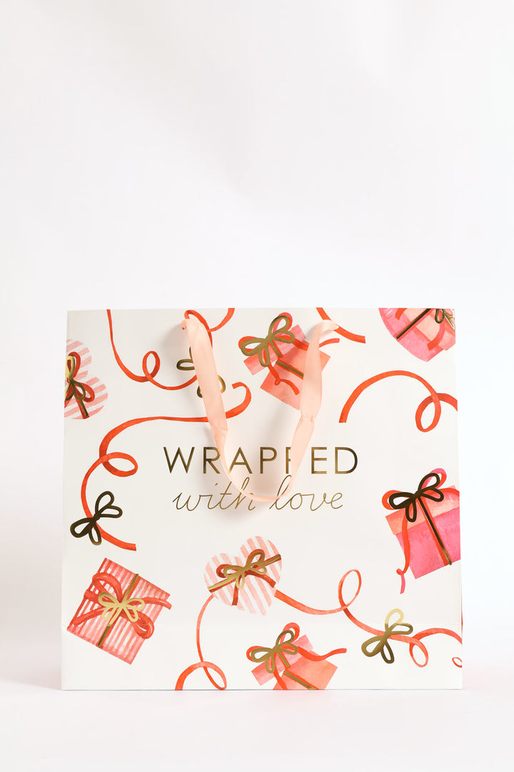 Wrapped With Love Gift Bag - Red