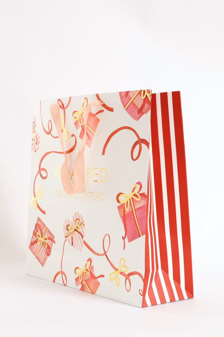 Wrapped With Love Gift Bag - Red
