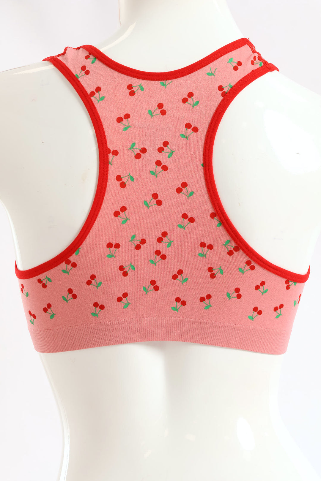 Girls 2 Pack Cherries Seamless Racerback Bra - Pink