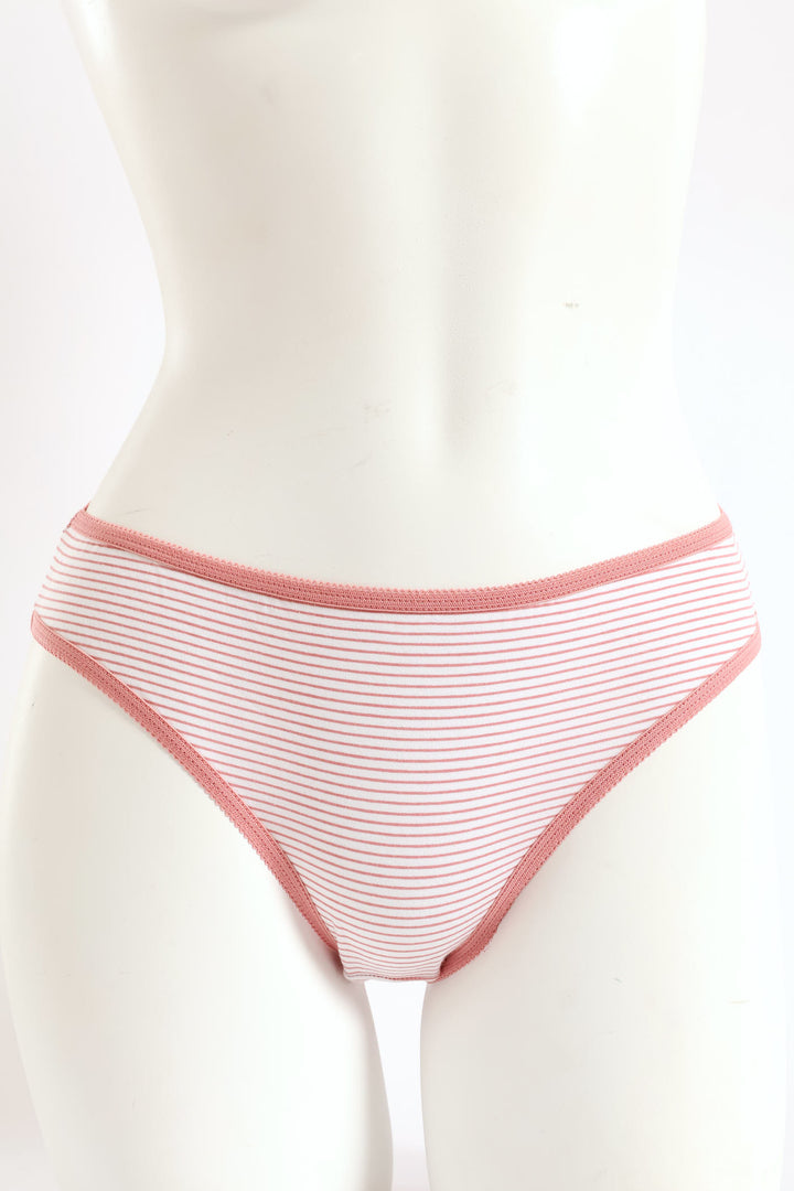 5 Pack Cotton Bikini Panties - Dark Grey/Pink Leopard/White/Blue Leopard/Denim