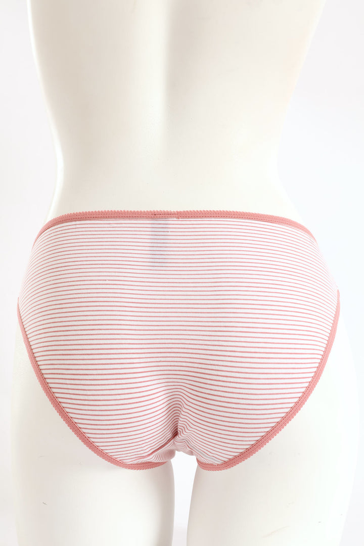 5 Pack Cotton Bikini Panties - Dark Grey/Pink Leopard/White/Blue Leopard/Denim