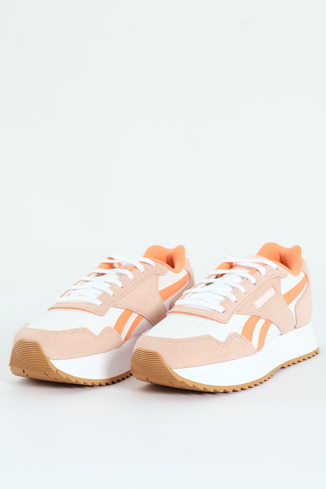 Glide Ripple Double Lace Up Sneaker - White/Beige