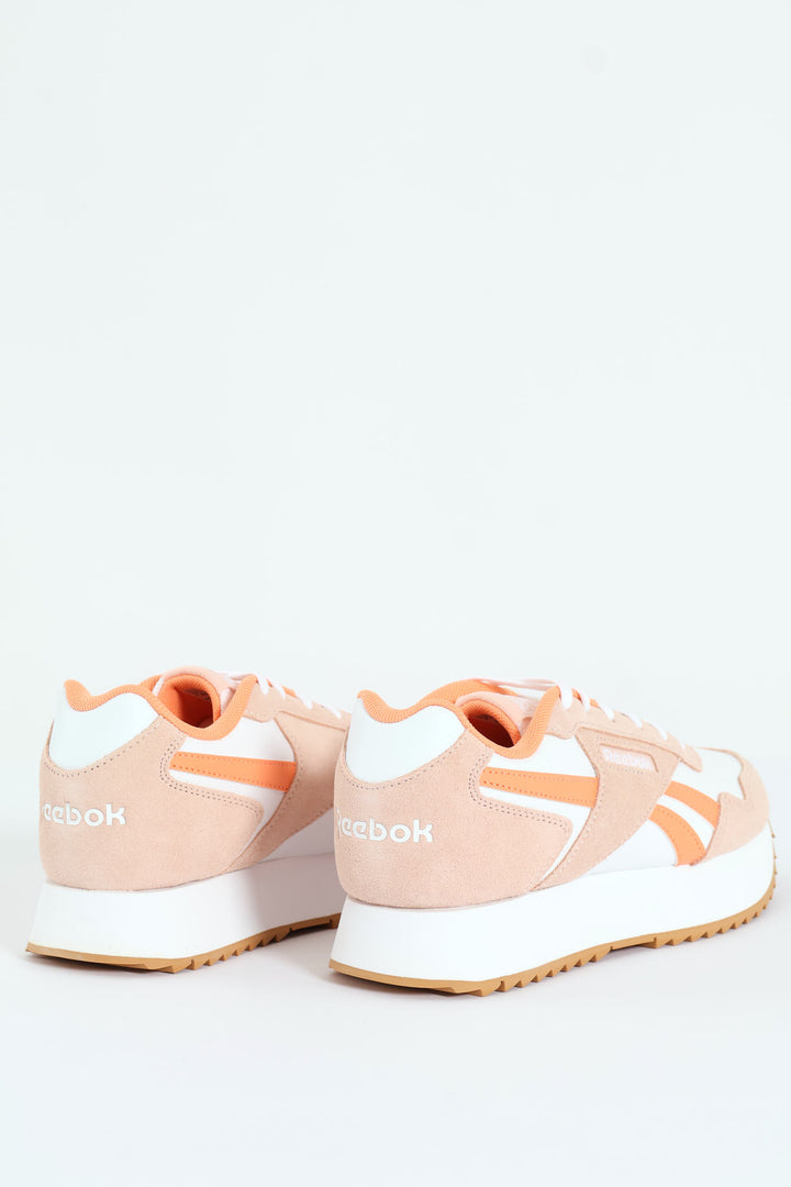 Glide Ripple Double Lace Up Sneaker - White/Beige