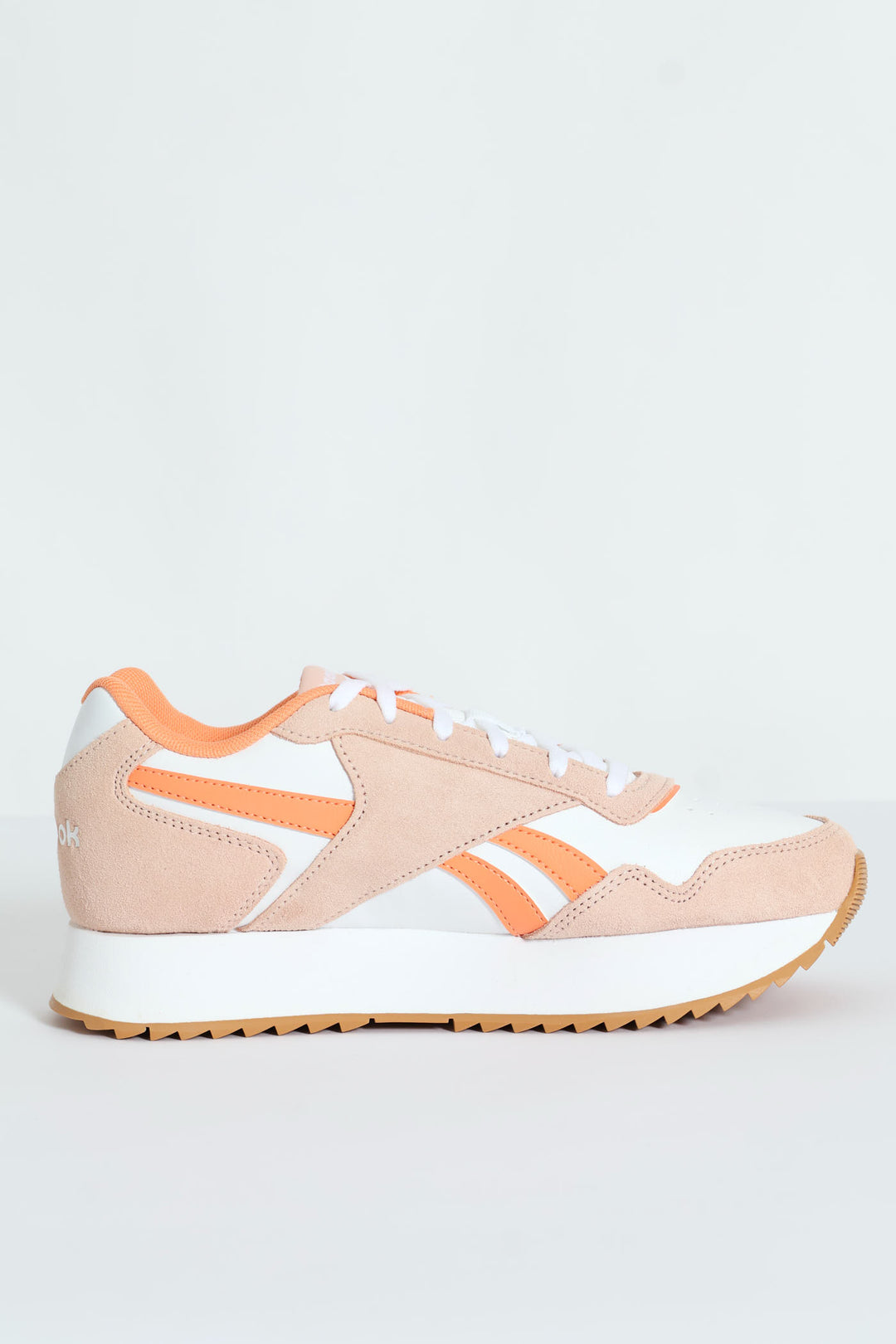 Glide Ripple Double Lace Up Sneaker - White/Beige