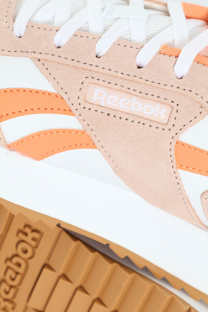 Glide Ripple Double Lace Up Sneaker - White/Beige