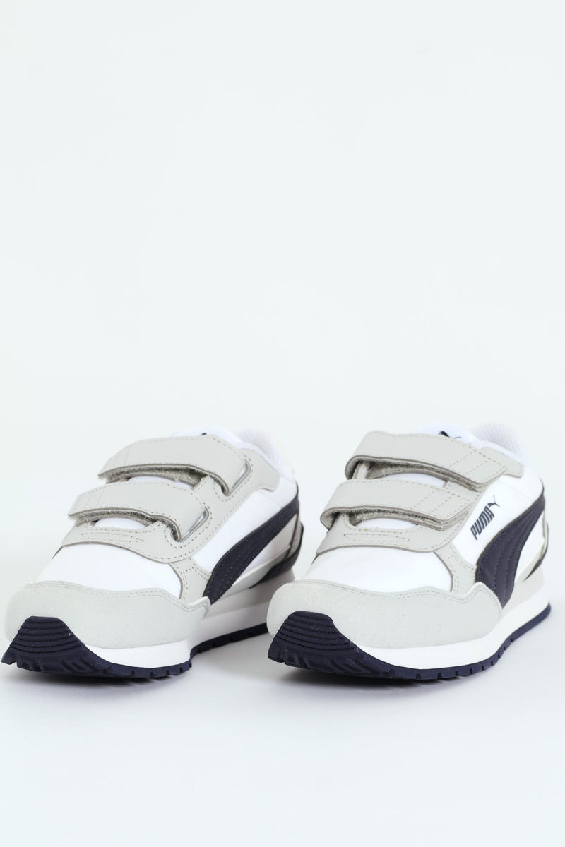 Pre-Boys Street Runner V4 Sneaker - Navy/Grey
