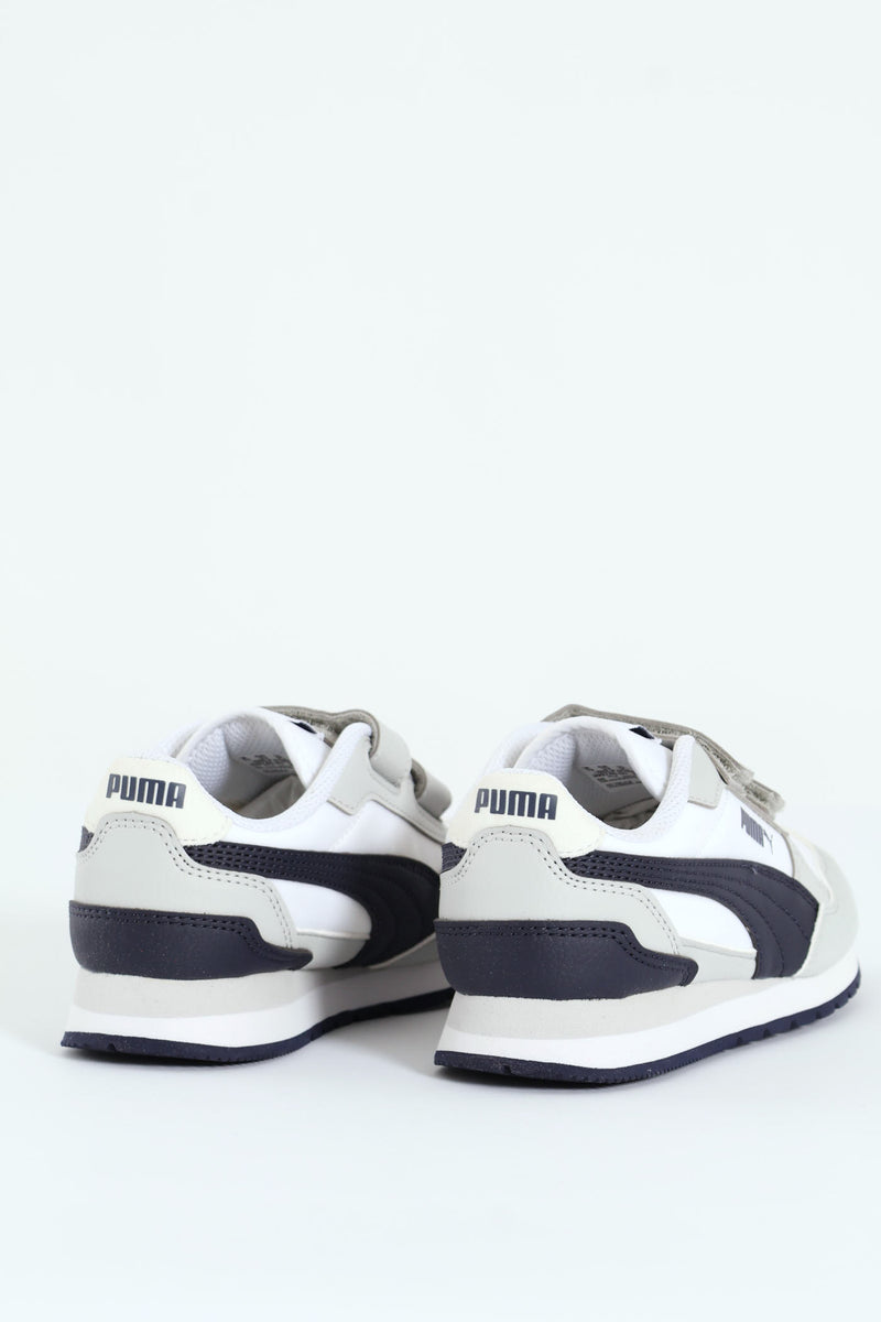 Pre-Boys Street Runner V4 Sneaker - Navy/Grey