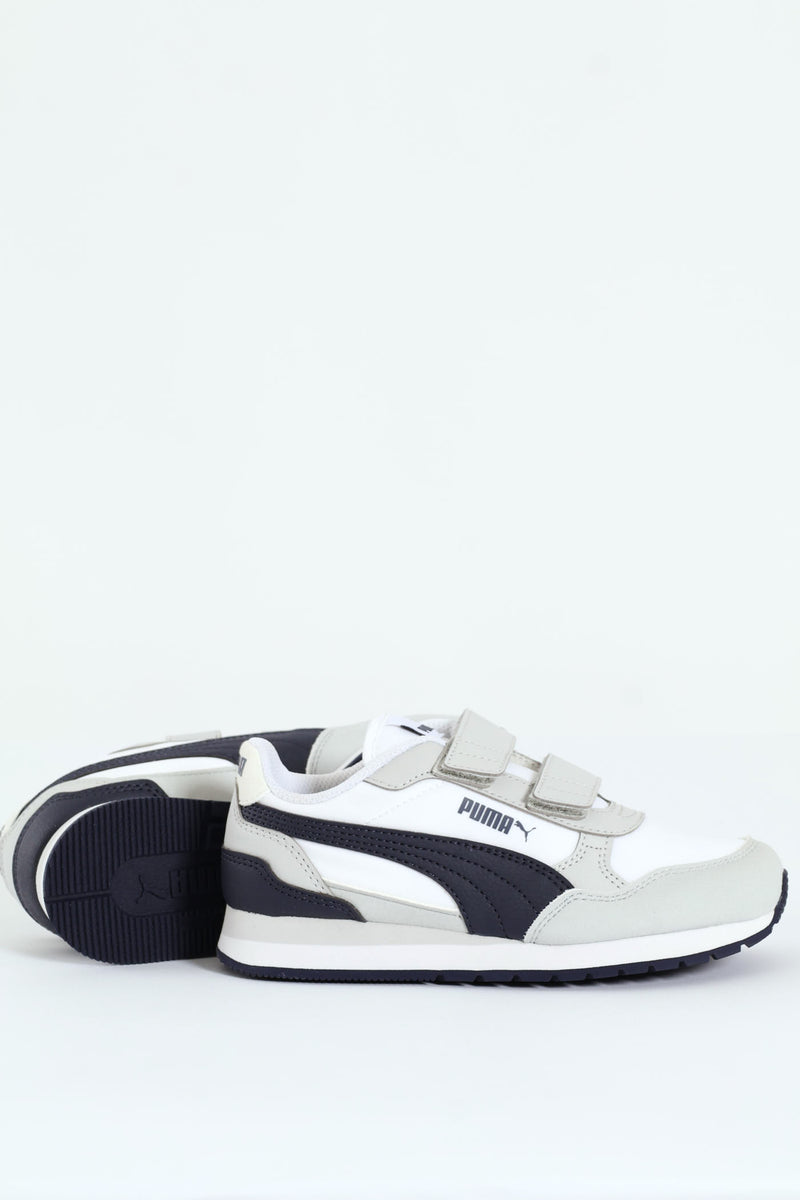 Pre-Boys Street Runner V4 Sneaker - Navy/Grey