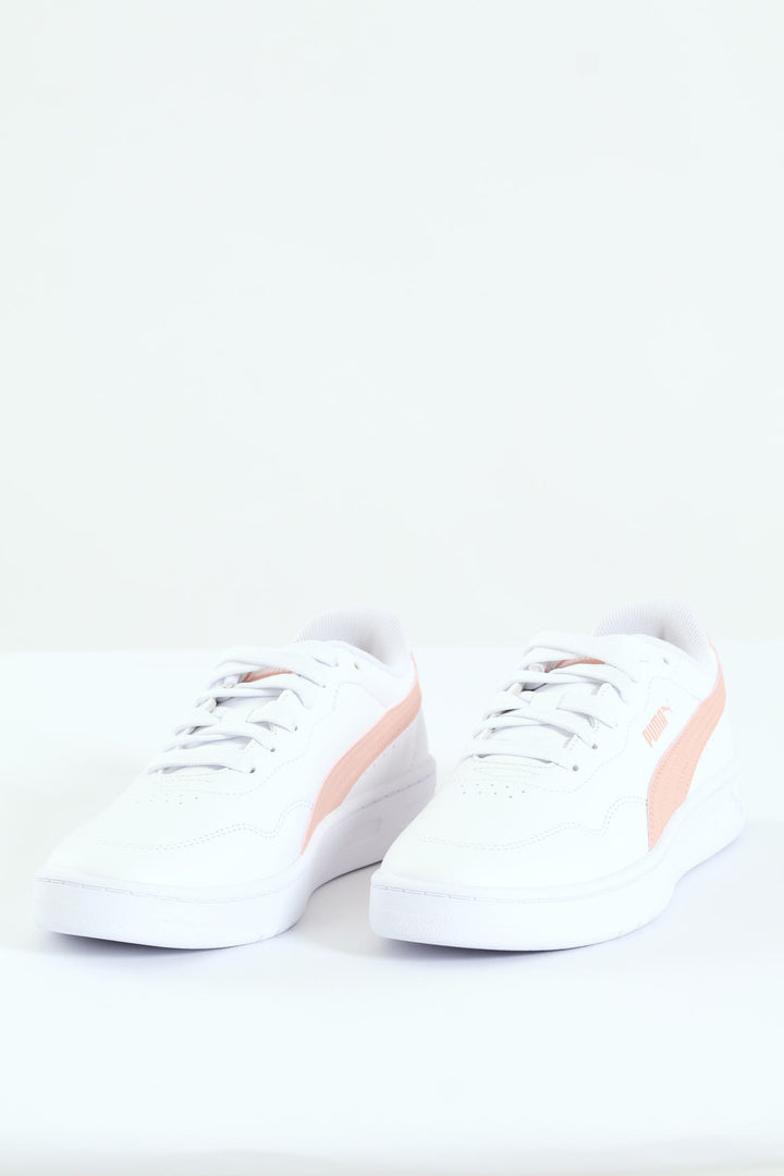 Court Lally Sneaker - White/Pink