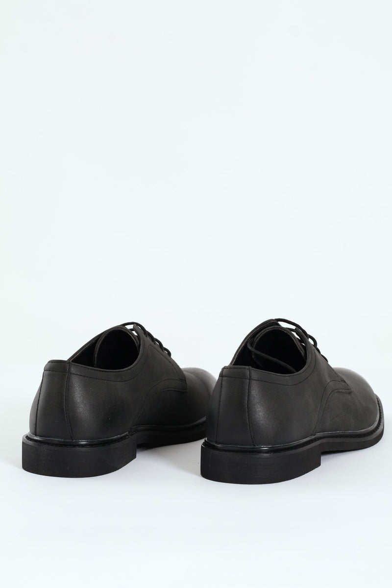 Smart Casual Lace Up Derby Shoe - Black