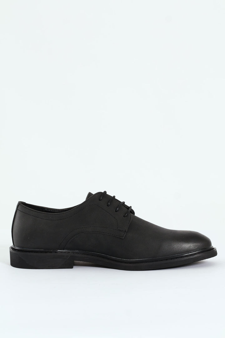 Smart Casual Lace Up Derby Shoe - Black
